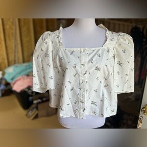 Levi’s White Floral Blouse- Size 2X